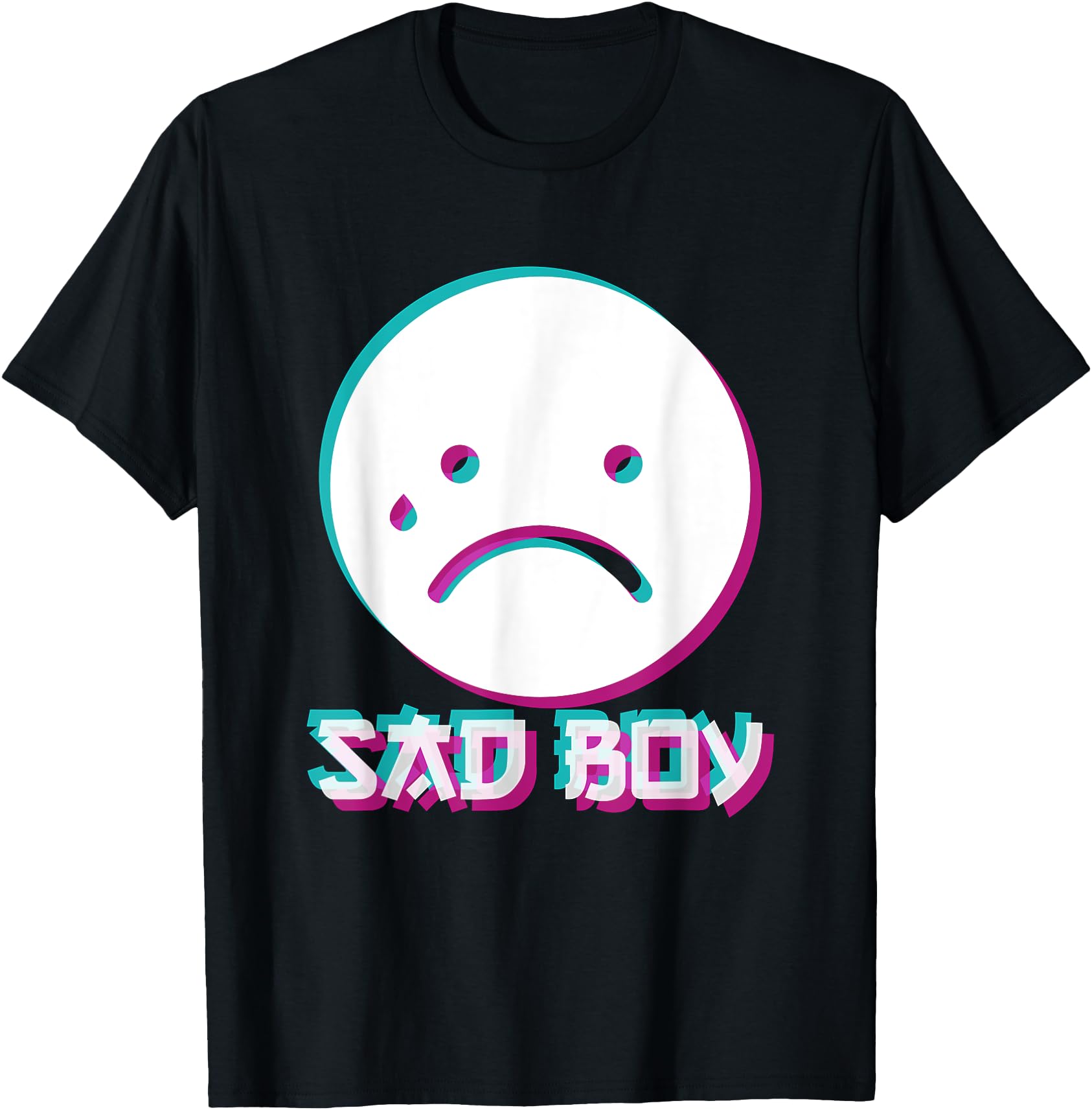 Handcrafted Japanese Glitch Sad Sweatshirt - Fun Novelty Design Unisex - T-Shirt, Sweatshirt, Hoodie