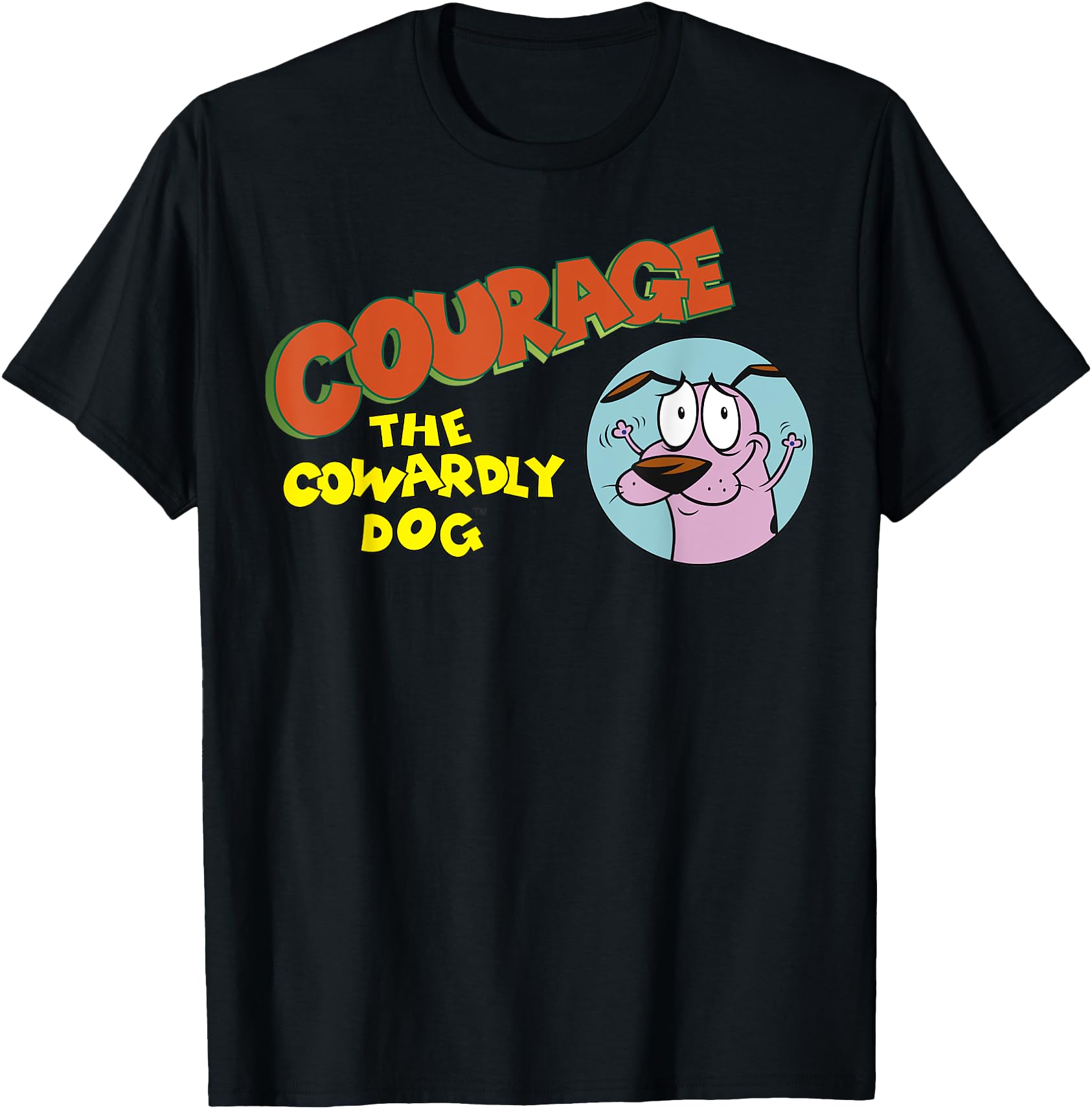 Courage Cowardly Dog Portrait Logo Sweatshirt - Unique Graphic Unisex - T-Shirt, Sweatshirt, Hoodie