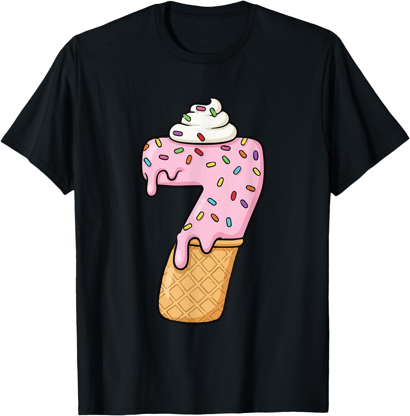 7 Jersey Uniform Drip Teen Slang Ice Cream Hoodie - Graphic Print Unisex - T-Shirt, Sweatshirt, Hoodie