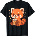Handcrafted Red Panda Bubble Tea T-Shirt - Novelty Apparel for Adults - T-Shirt, Sweatshirt, Hoodie