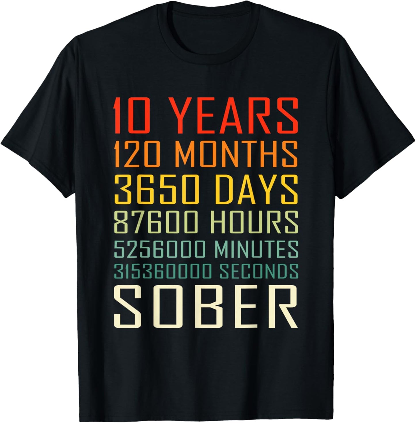 10 Year Sobriety Anniversary 10 Years Sober Tank Top Great Gift for