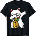 Handcrafted Lucky Dabbing Cat Maneki Sweatshirt - Aesthetic Graphic Unisex - T-Shirt, Sweatshirt, Hoodie