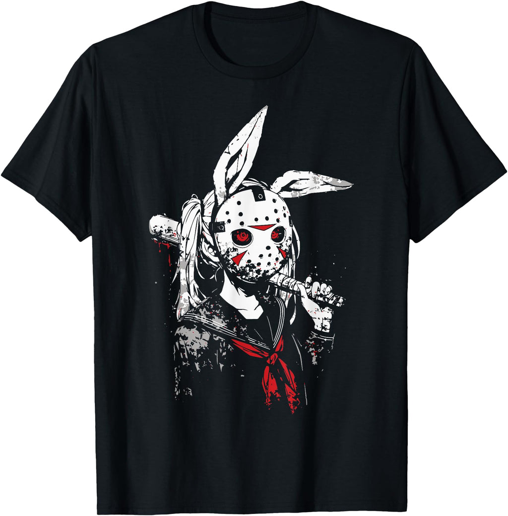 Authentic Creepy Horror Bunny Anime Manga Hoodie - Streetwear Style Unisex - T-Shirt, Sweatshirt, Hoodie