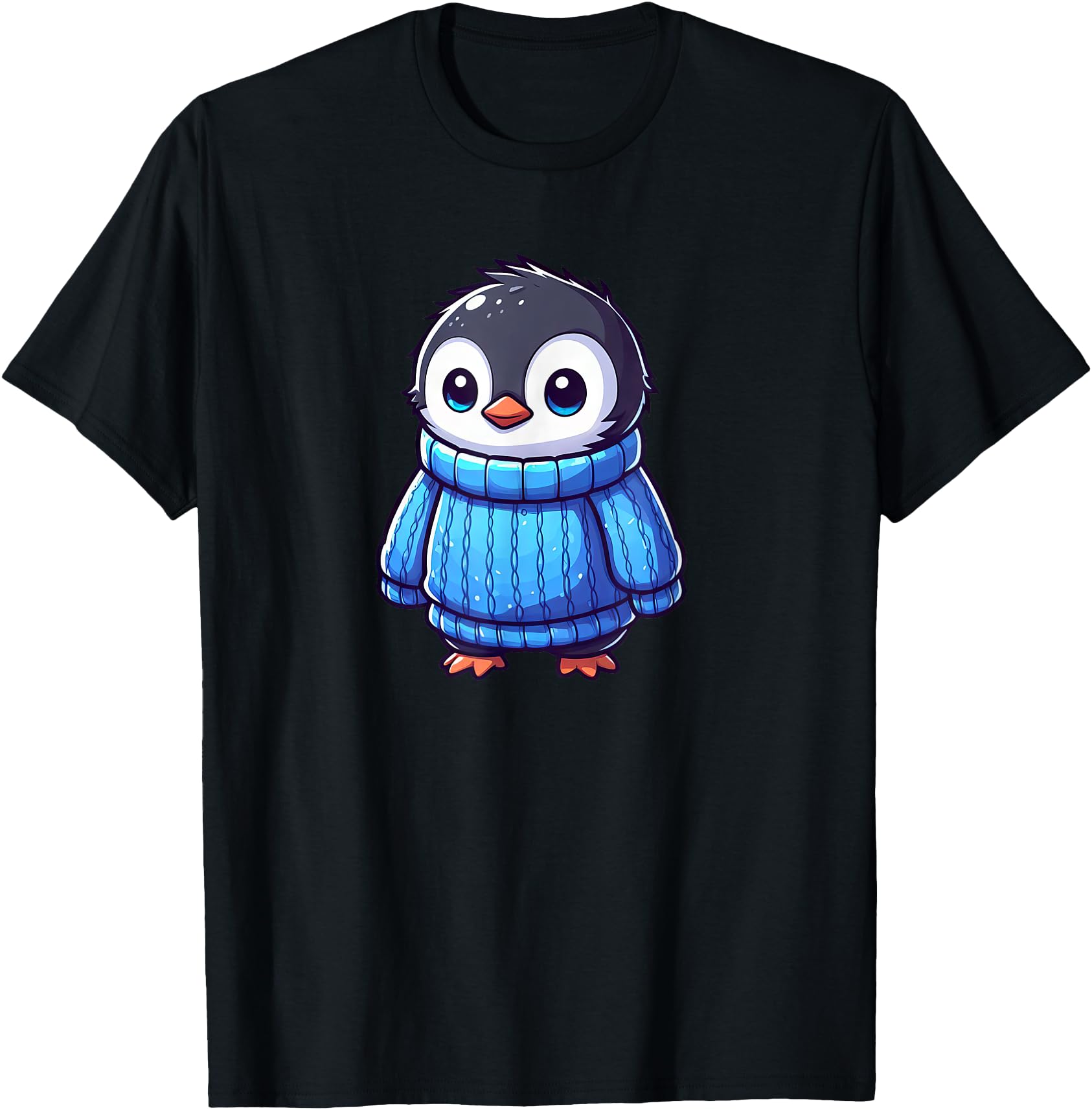 Authentic Cartoon Penguin Winter Chibi T-Shirt - Graphic Print Unisex - T-Shirt, Sweatshirt, Hoodie