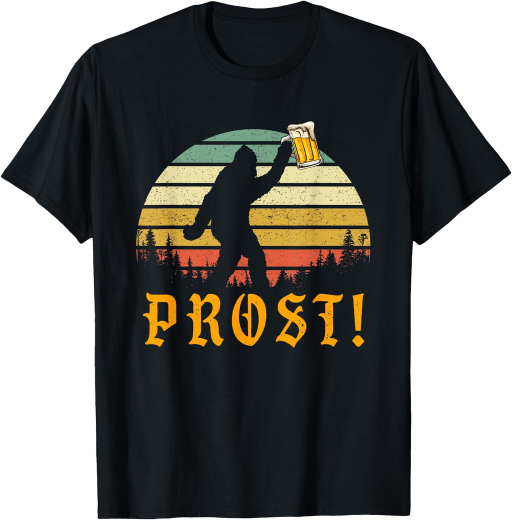 Prost Bigfoot Yeti Drinking Beer German Hoodie - Unique Graphic for Adults - T-Shirt, Sweatshirt, Hoodie