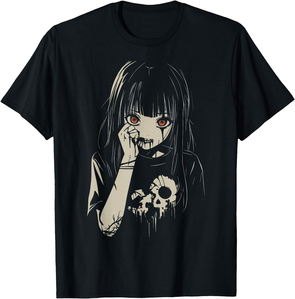 Anime Horror Aesthetic Soft Grunge Hoodie - Aesthetic Graphic Men Women - T-Shirt, Sweatshirt, Hoodie