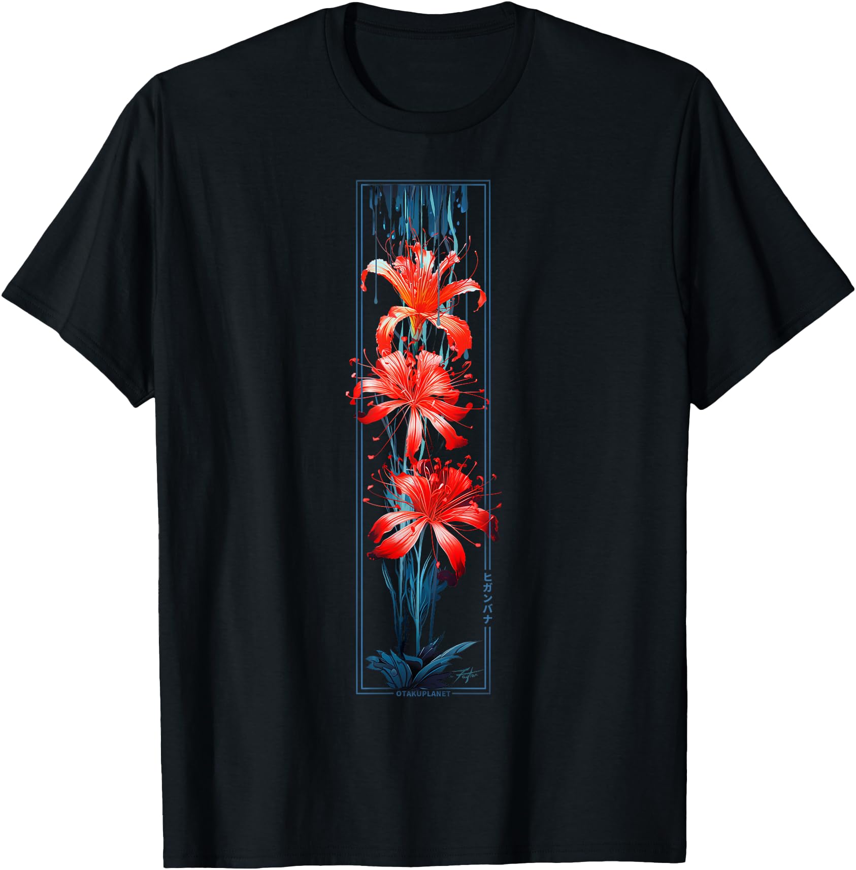 Original Red Spider Lily Flower Japanese Hoodie - Streetwear Style Unisex - T-Shirt, Sweatshirt, Hoodie