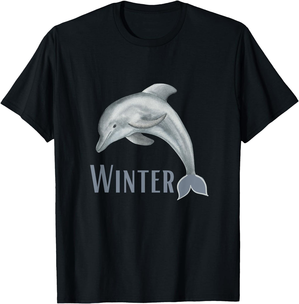 Winter Dolphin Dolphin Rare T-Shirt - Streetwear Style for Adults - T-Shirt, Sweatshirt, Hoodie