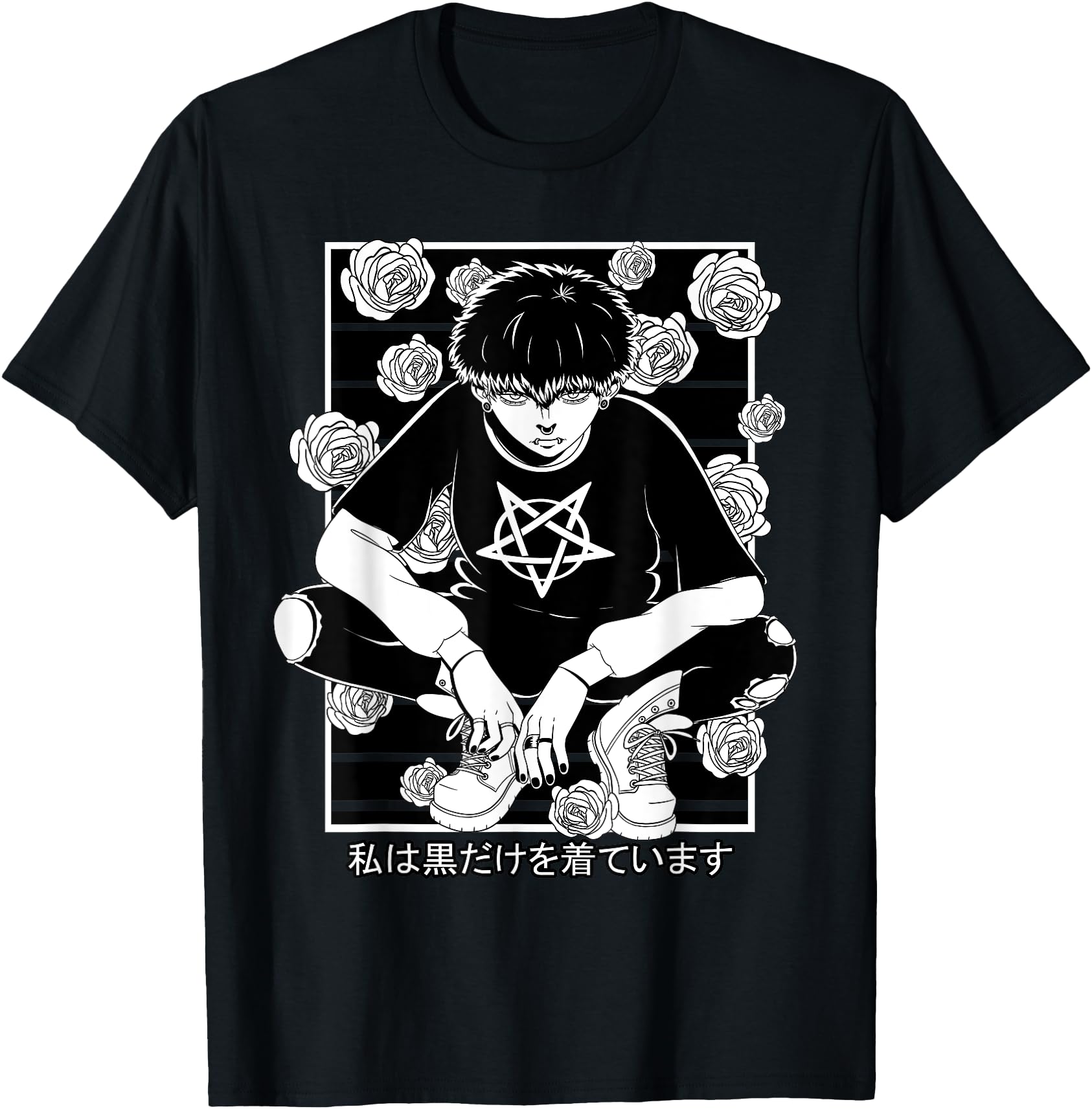 Handcrafted Goth Anime Gothic Sweatshirt - Casual Everyday Wear Men Women - T-Shirt, Sweatshirt, Hoodie