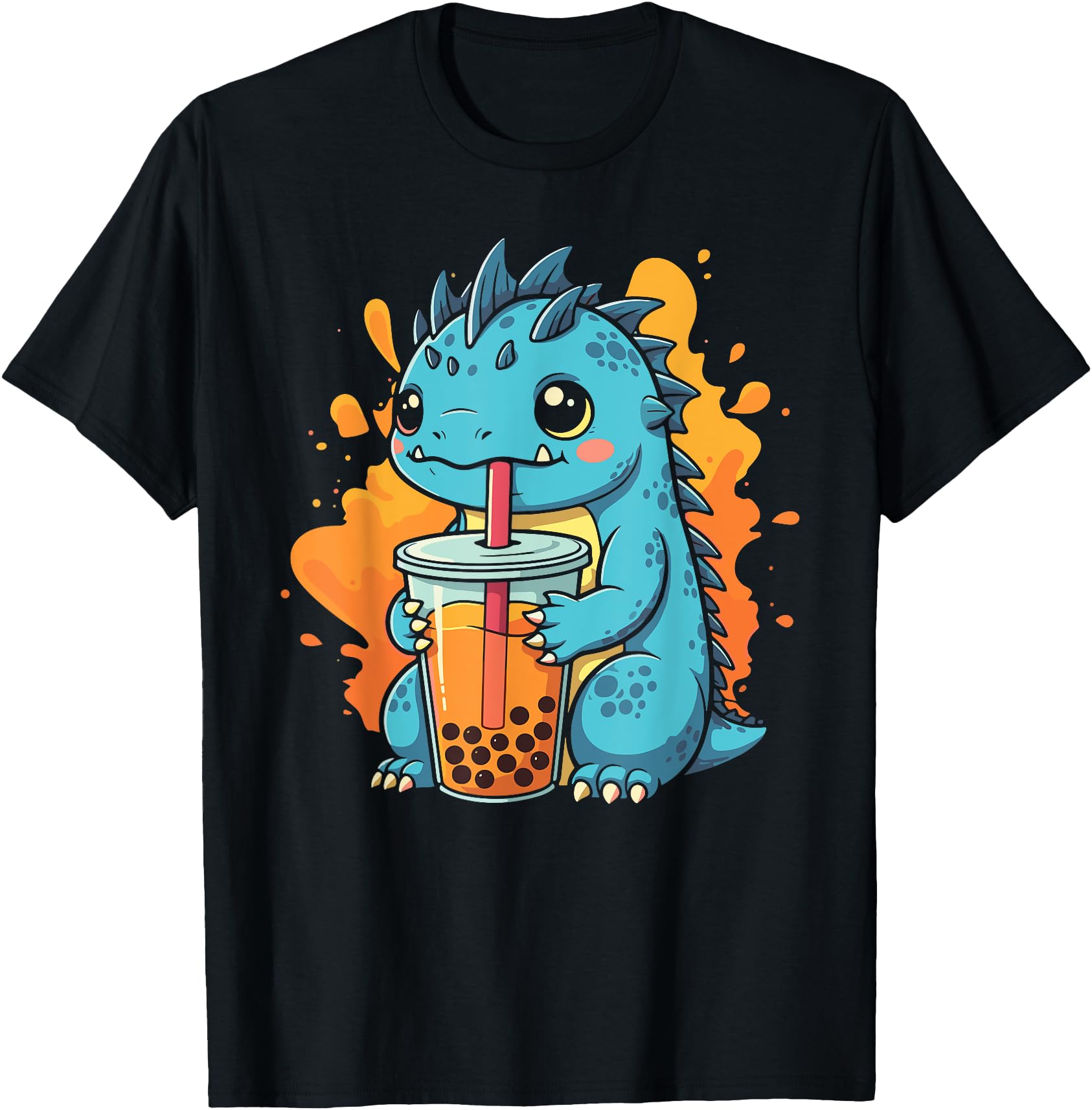 Kaiju Drinking Boba Tea Japanese Rare T-Shirt - Fun Novelty Design Unisex - T-Shirt, Sweatshirt, Hoodie