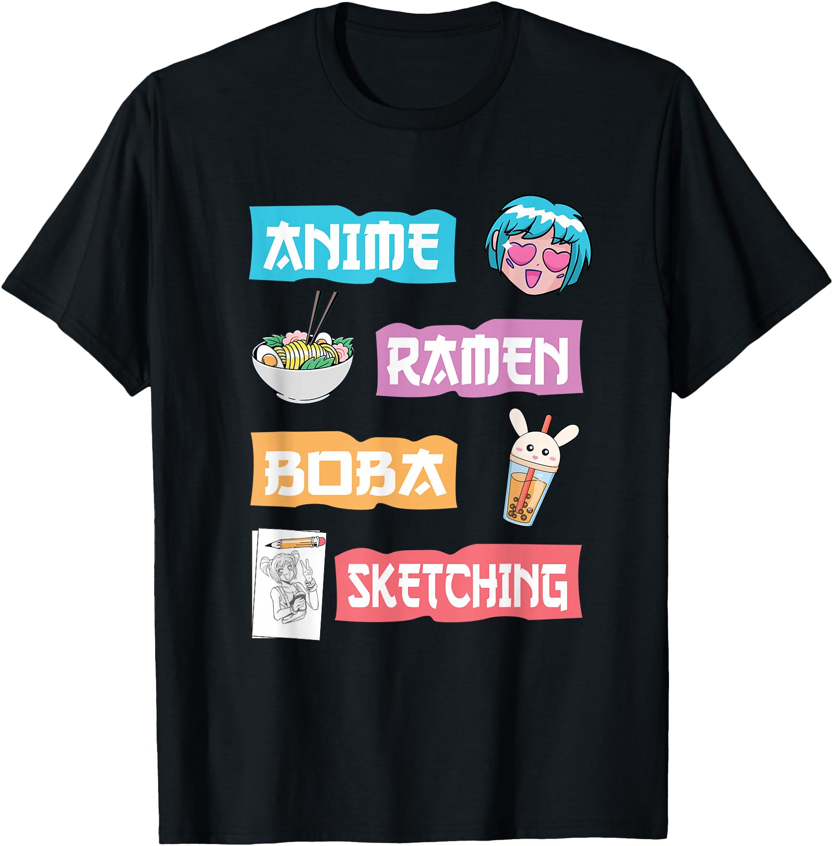 Handcrafted Anime Manga Stuff T-Shirt - Casual Everyday Wear for Adults - T-Shirt, Sweatshirt, Hoodie