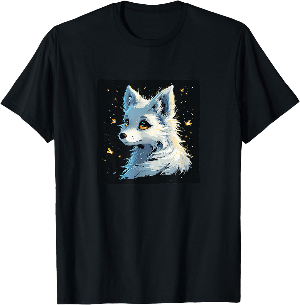 Authentic Sweet Ice Fox Fireflies Chibi T-Shirt - Graphic Print for Adults - T-Shirt, Sweatshirt, Hoodie