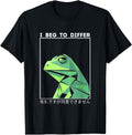 Original I Beg To Differ Frog Hoodie - Fun Novelty Design for Adults - T-Shirt, Sweatshirt, Hoodie