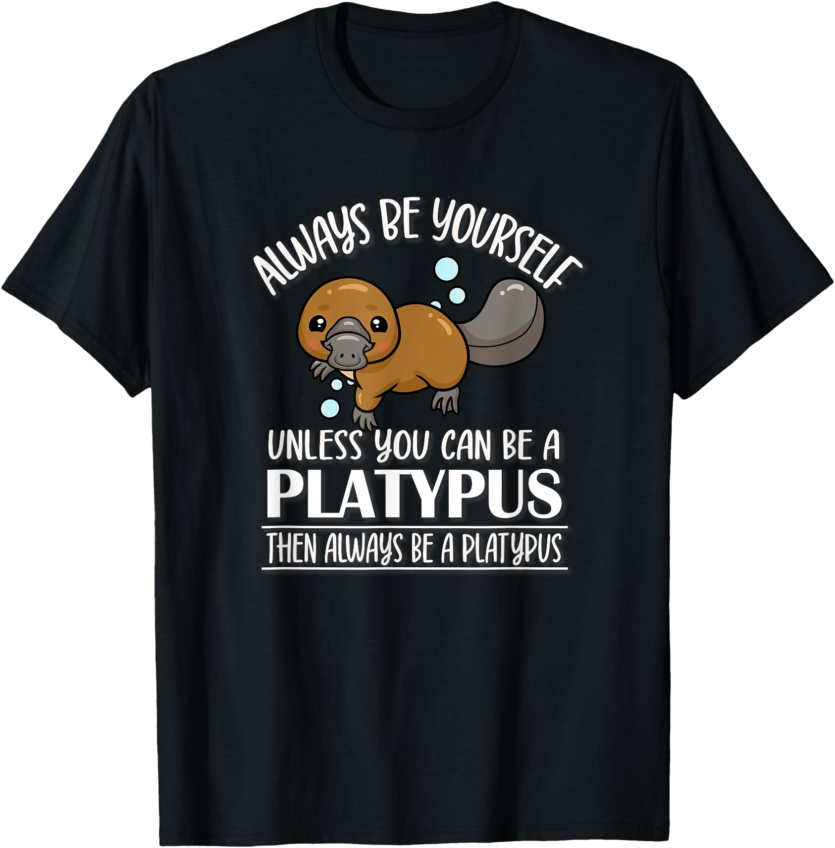 Kawaii Cartoon Always Be Yourself Hoodie - Minimalist Print Men Women - T-Shirt, Sweatshirt, Hoodie