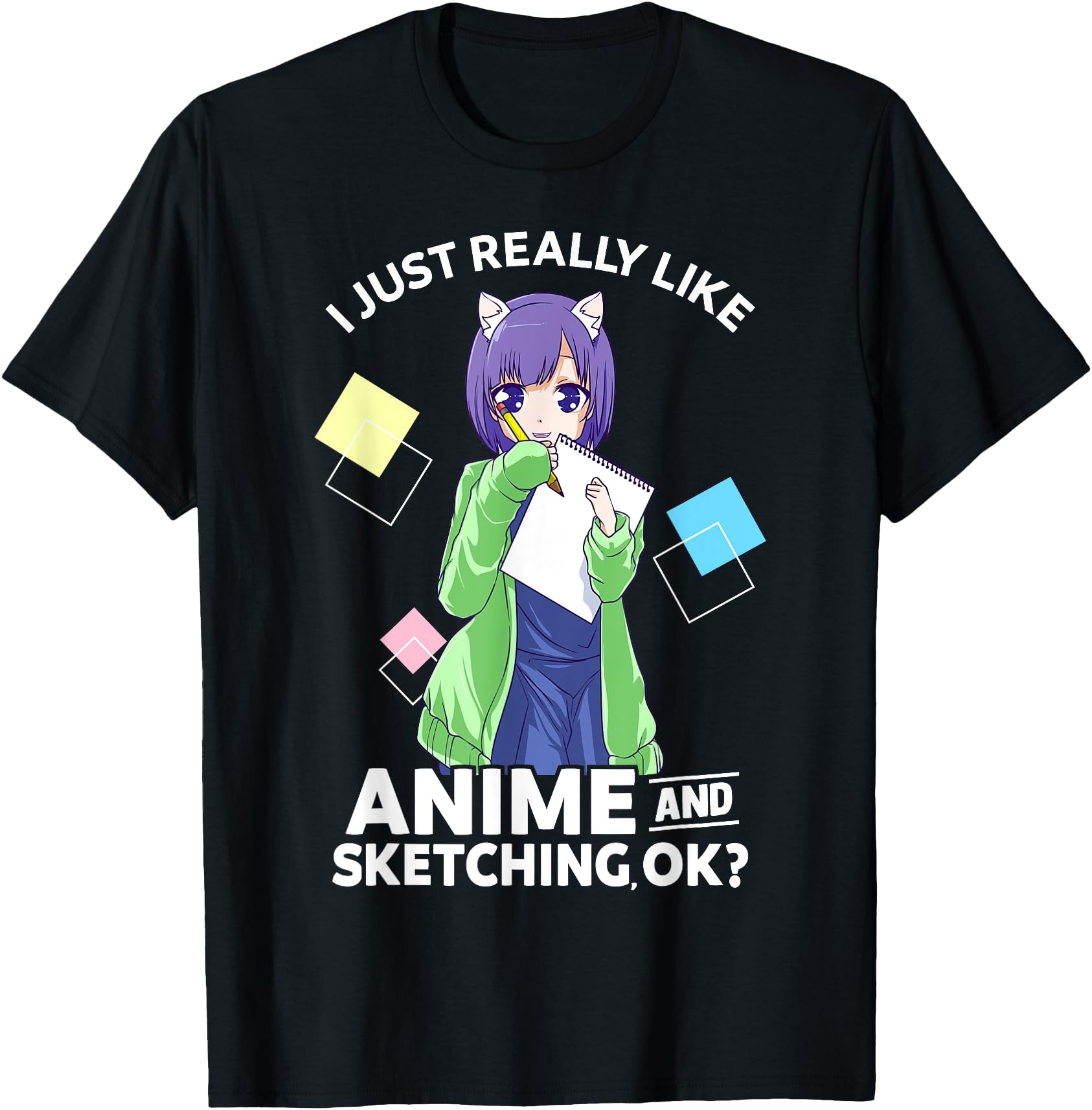 Original I Just Really Like Anime T-Shirt - Fun Novelty Design for Adults - T-Shirt, Sweatshirt, Hoodie