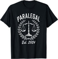 Authentic Paralegal Scales Justice Est T-Shirt - Unique Graphic for Adults - T-Shirt, Sweatshirt, Hoodie