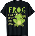 Original Fully Rely God Frog Adults Hoodie - Fun Novelty Design for Adults - T-Shirt, Sweatshirt, Hoodie