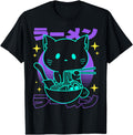 Original Anime Ramen Cat Japanese Hoodie - Aesthetic Graphic Men Women - T-Shirt, Sweatshirt, Hoodie
