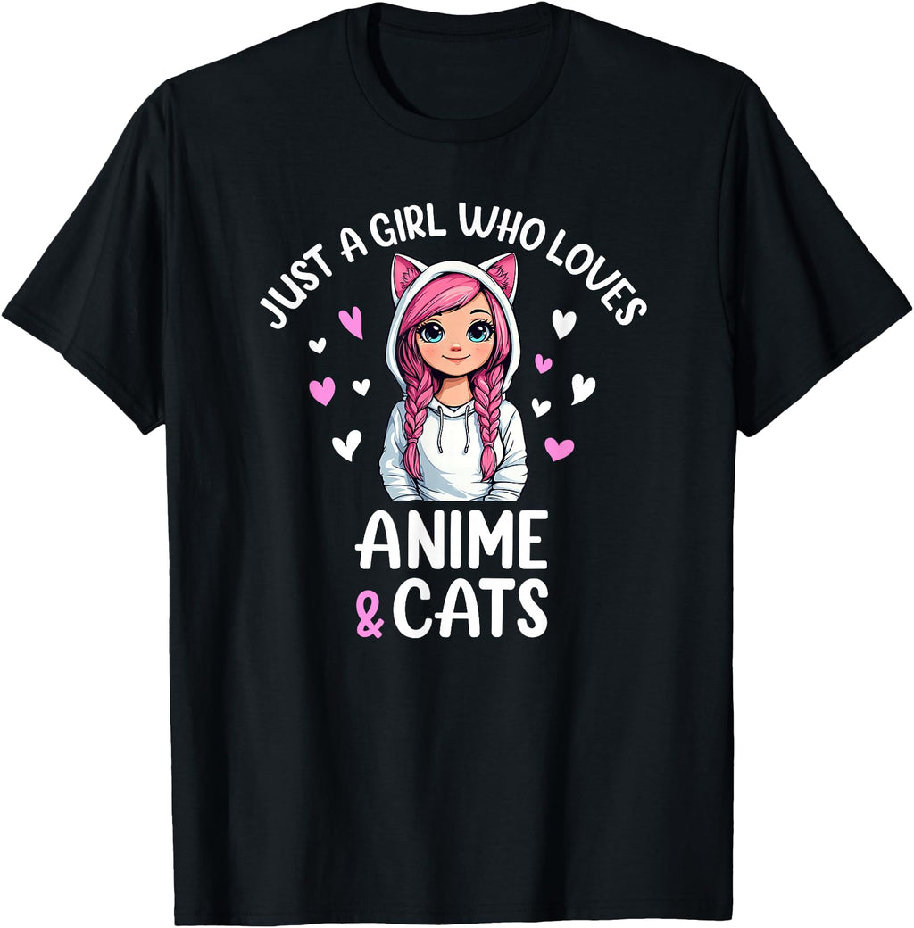 Exclusive Just Who Loves Anime Cats Rare T-Shirt - Novelty Apparel Unisex - T-Shirt, Sweatshirt, Hoodie