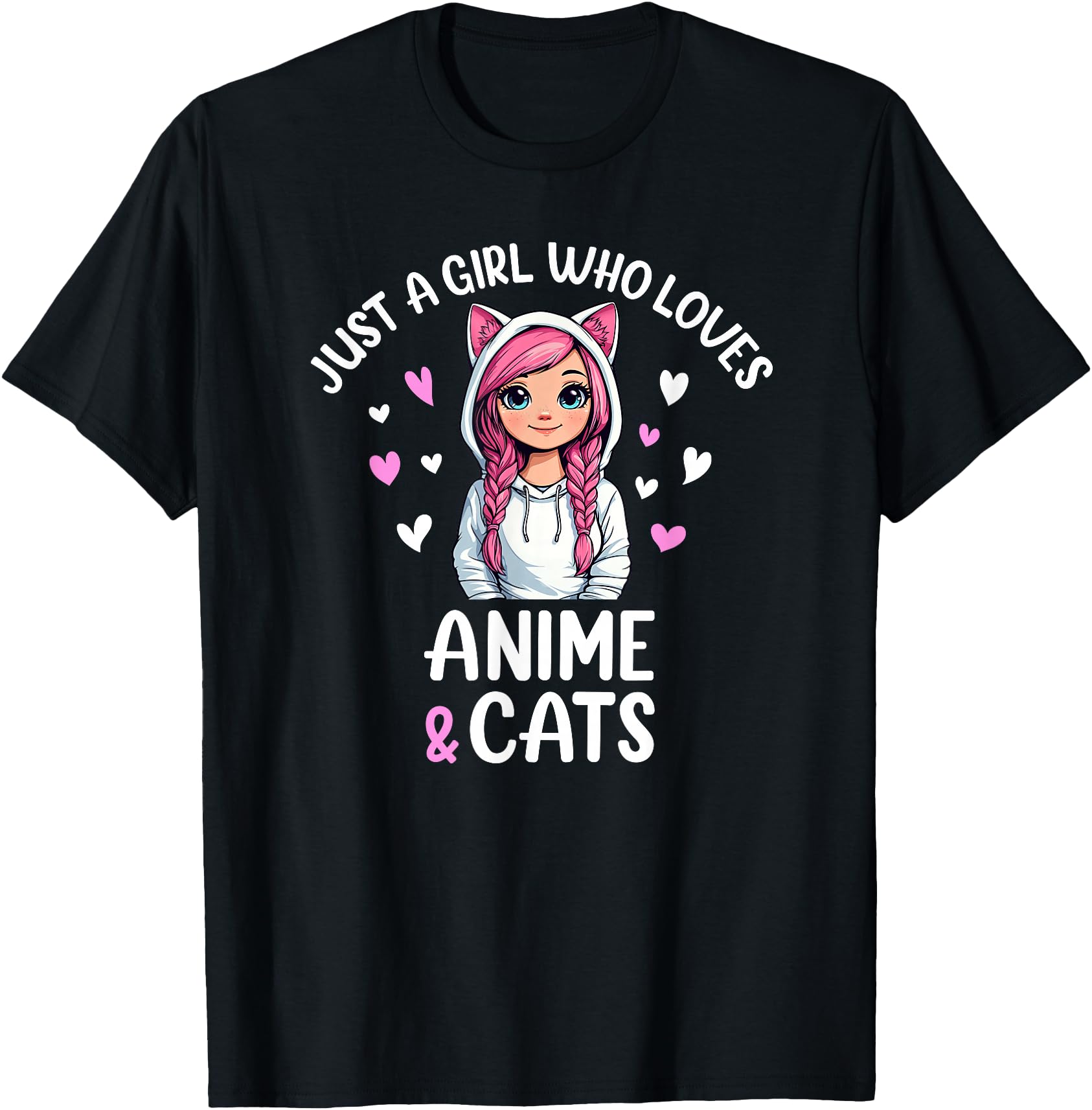 Exclusive Just Who Loves Anime Cats Rare T-Shirt - Novelty Apparel Unisex - T-Shirt, Sweatshirt, Hoodie