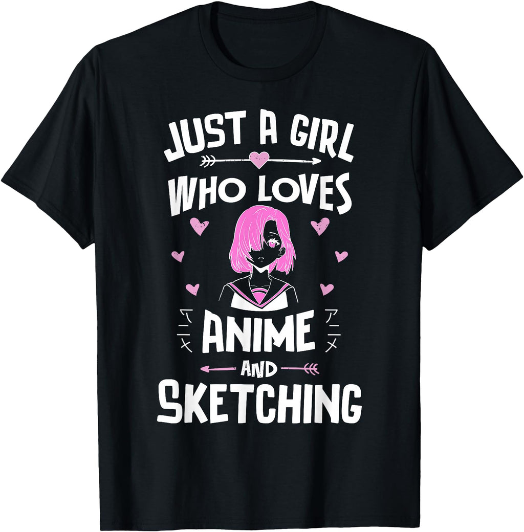Exclusive Just Who Loves Anime And T-Shirt - Aesthetic Graphic for Adults - T-Shirt, Sweatshirt, Hoodie