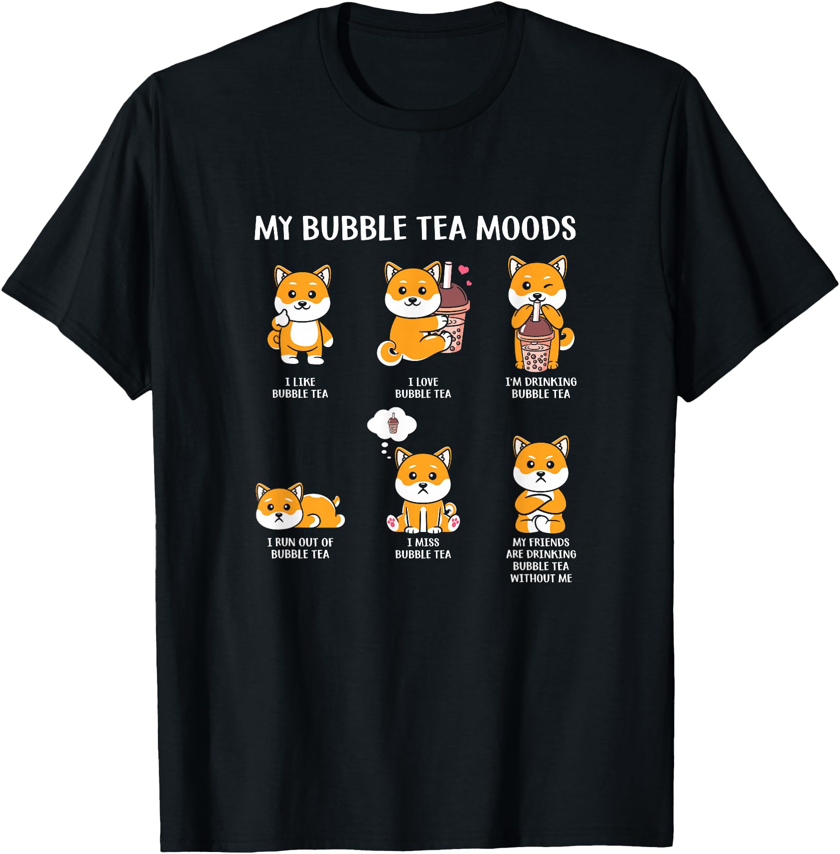 Handcrafted My Bubble Tea Moods Sweatshirt - Unique Graphic for Adults - T-Shirt, Sweatshirt, Hoodie
