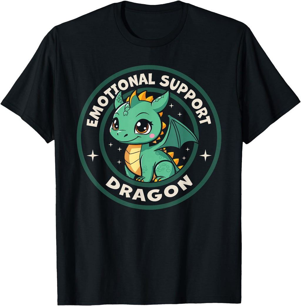Emotional Support Dragon Kawaii Chibi T-Shirt - Graphic Print for Adults - T-Shirt, Sweatshirt, Hoodie