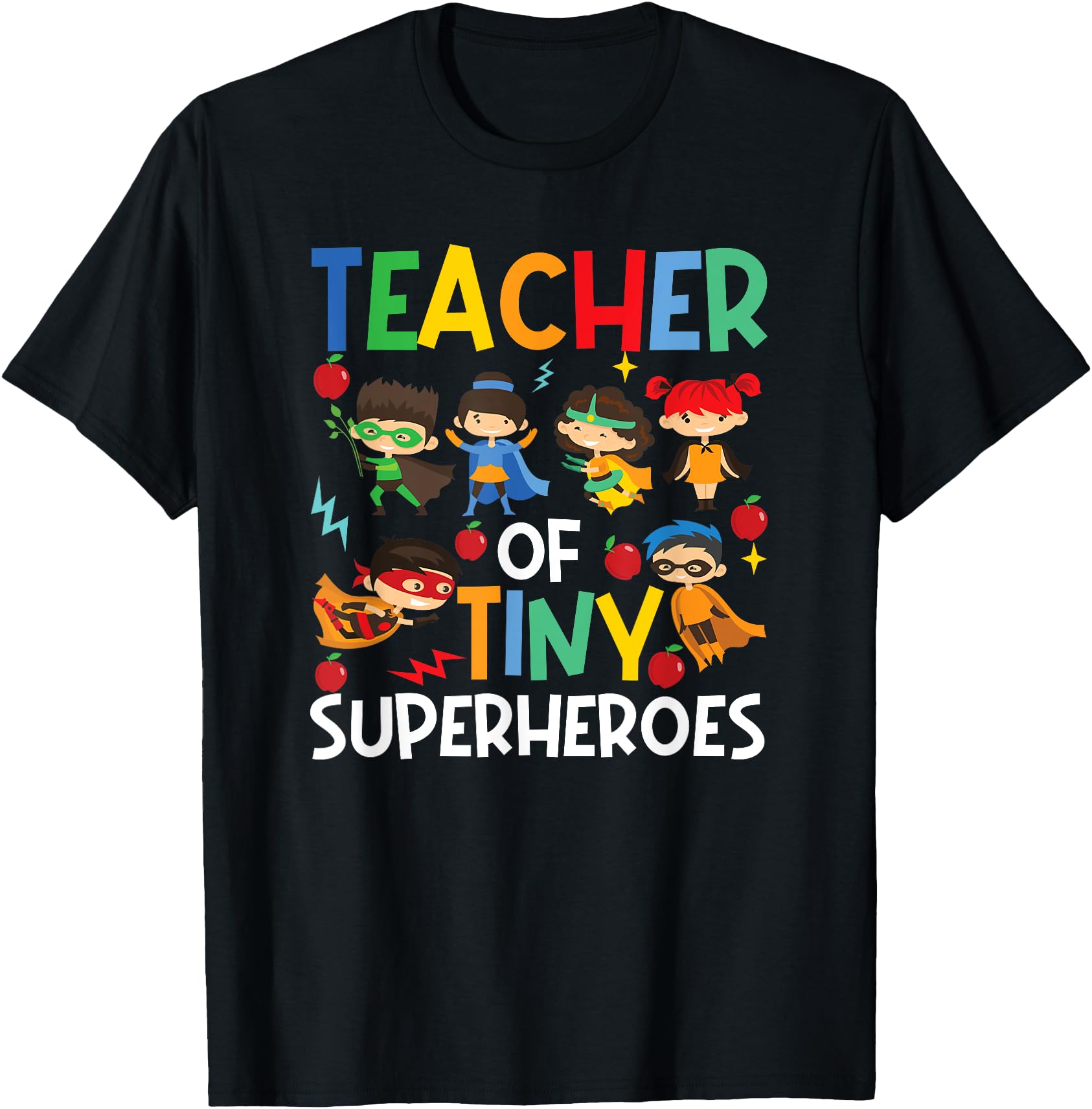 Original Teacher Tiny Superheroes Sweatshirt - Minimalist Print for Adults - T-Shirt, Sweatshirt, Hoodie