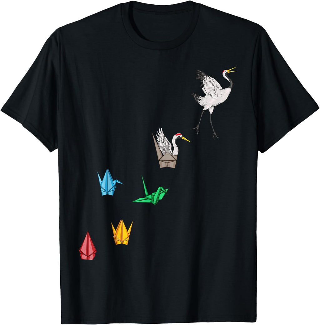 Authentic Origami Paper Crane Japanese T-Shirt - Trendy Graphic Unisex - T-Shirt, Sweatshirt, Hoodie