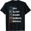 Authentic Eat Sleep Anime Gaming Sweatshirt - Minimalist Print Men Women - T-Shirt, Sweatshirt, Hoodie