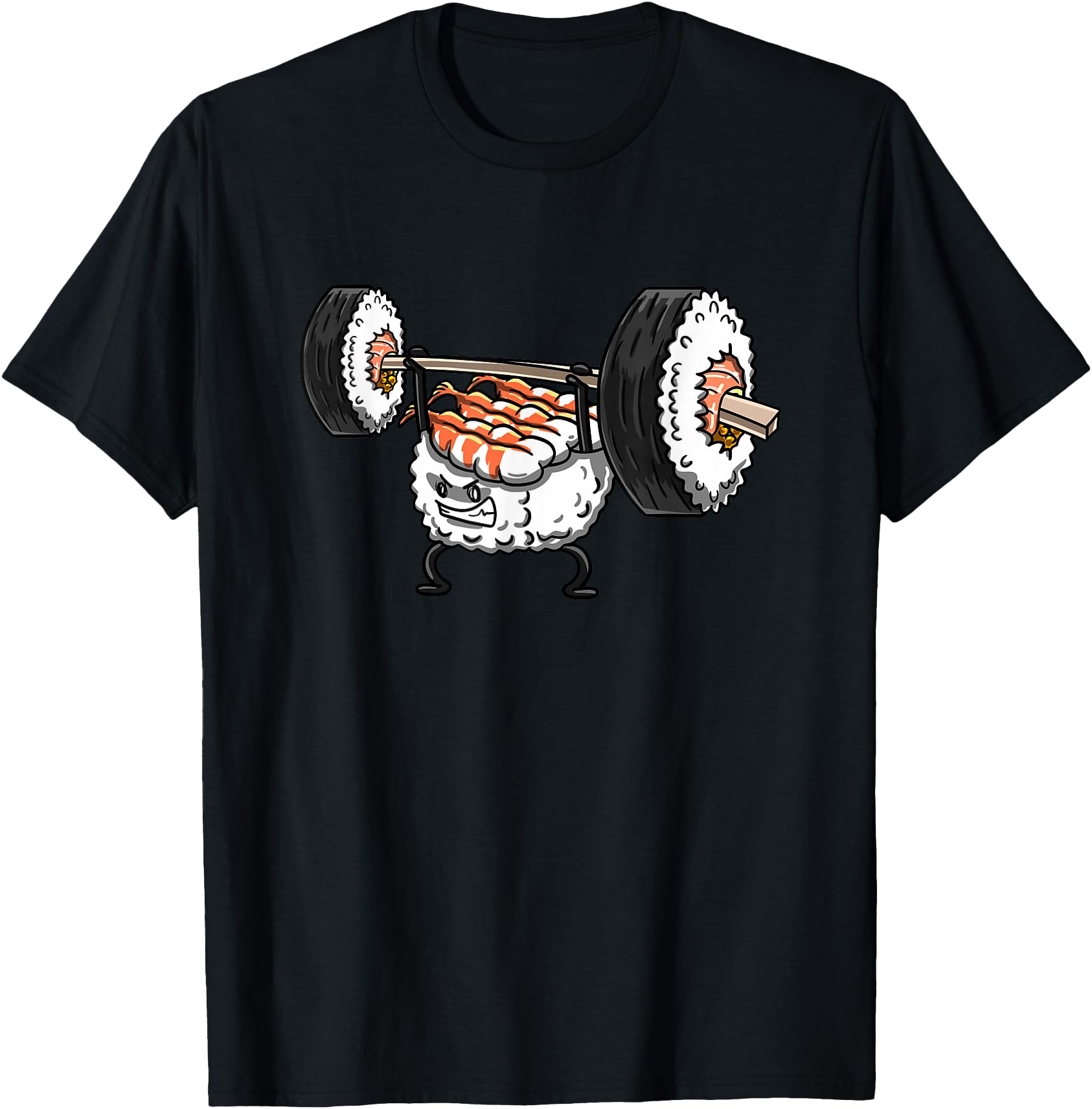 Weight Lifter Sushi Shopstick Pattern Sweatshirt - Custom Art Print Unisex - T-Shirt, Sweatshirt, Hoodie