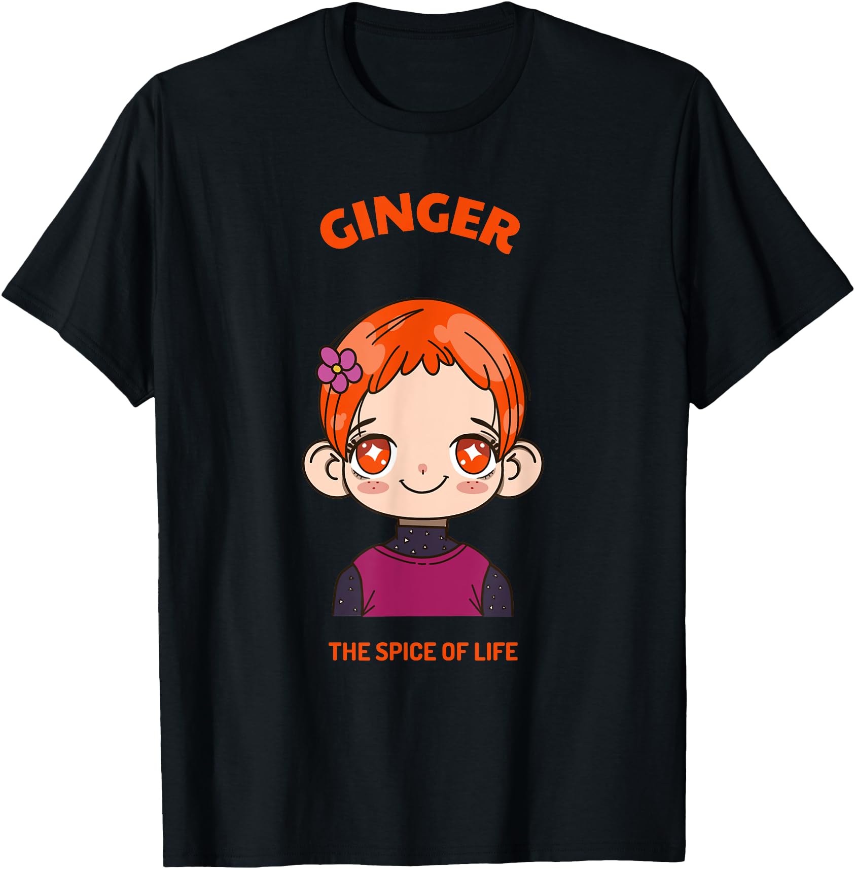 Authentic Ginger Is Spice Life Chibi Hoodie - Trendy Graphic Men Women - T-Shirt, Sweatshirt, Hoodie