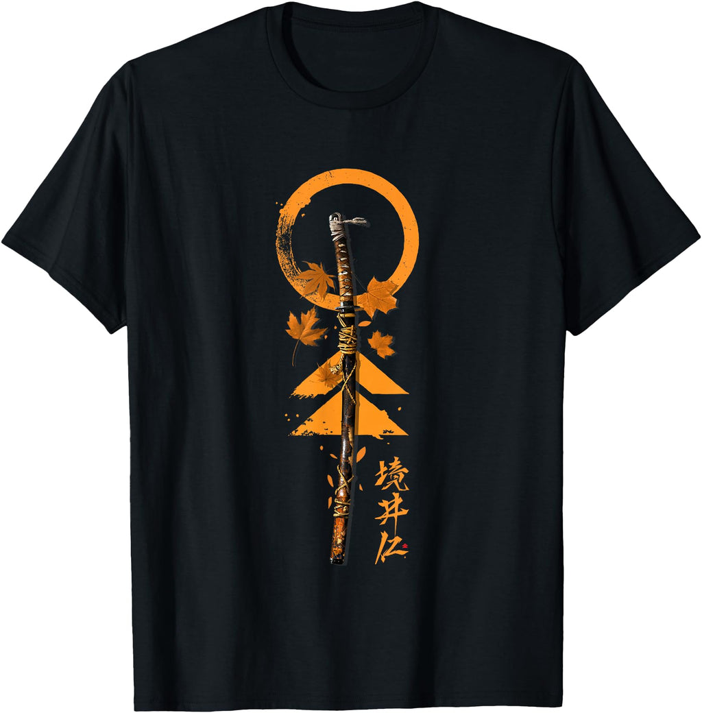 Sword Ghost Samurai Japanese Samurai T-Shirt - Minimalist Print Unisex - T-Shirt, Sweatshirt, Hoodie