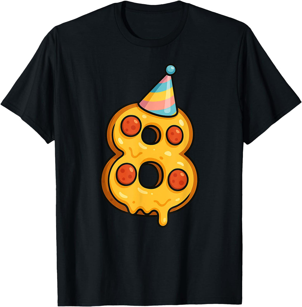 Authentic Pizza 8Th 8 Years Old T-Shirt - Fun Novelty Design Men Women - T-Shirt, Sweatshirt, Hoodie