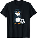 Handcrafted Cartoon Penguin Soccer Hoodie - Custom Art Print Men Women - T-Shirt, Sweatshirt, Hoodie