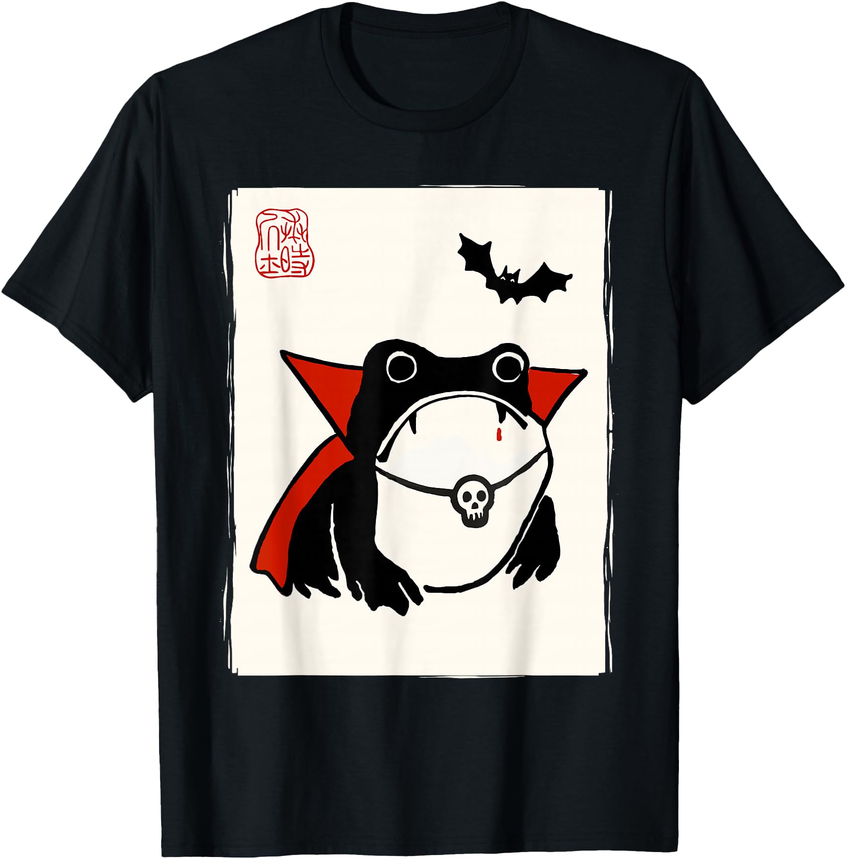 Authentic Grumpy Frog Vampire Halloween T-Shirt - Graphic Print for Adults - T-Shirt, Sweatshirt, Hoodie