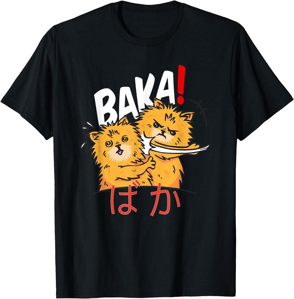 Handcrafted Slap Baka Cat Japanese T Hoodie - Fun Novelty Design Men Women - T-Shirt, Sweatshirt, Hoodie