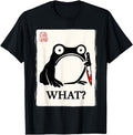 Exclusive Grumpy Frog Sumi E Kawaii T-Shirt - Novelty Apparel for Adults - T-Shirt, Sweatshirt, Hoodie