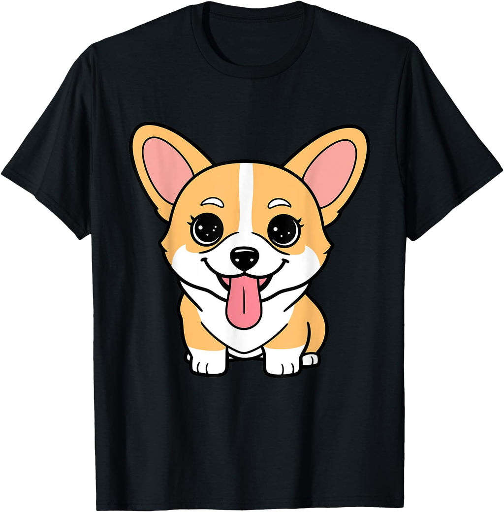Handcrafted Kawaii Dog Puppy Animal Hoodie - Custom Art Print for Adults - T-Shirt, Sweatshirt, Hoodie
