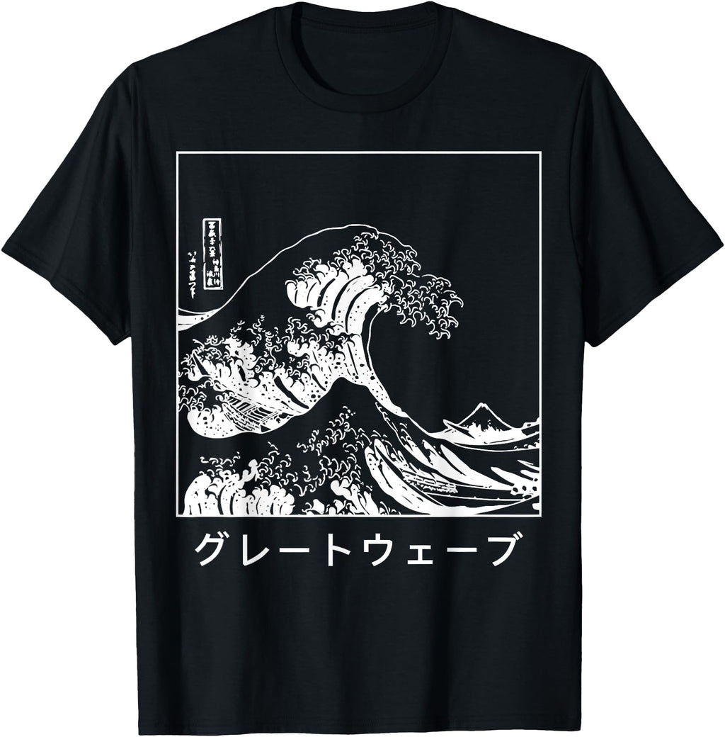 Handcrafted Great Wave Off Kanagawa T-Shirt - Unique Graphic Unisex - T-Shirt, Sweatshirt, Hoodie
