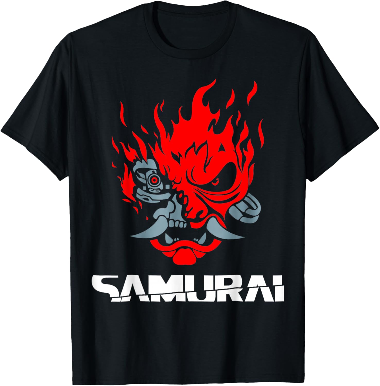 Samurai Japanese Demon Mask Edge Cyber Runners Punk - Adult & Kids T-Shirts, Sweatshirts & Hoodies apparel design preview 1