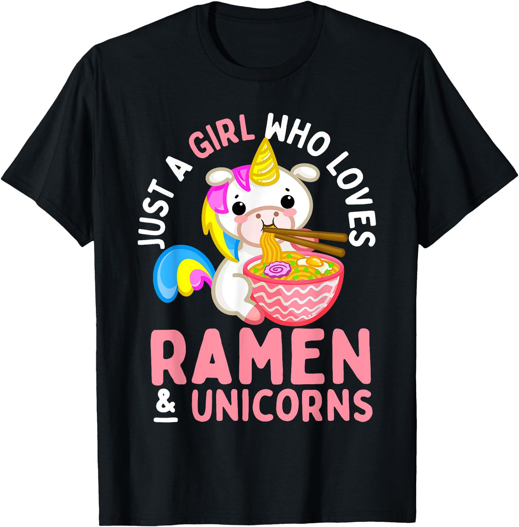 Authentic Just Who Loves Ramen And T-Shirt - Graphic Print for Adults - T-Shirt, Sweatshirt, Hoodie