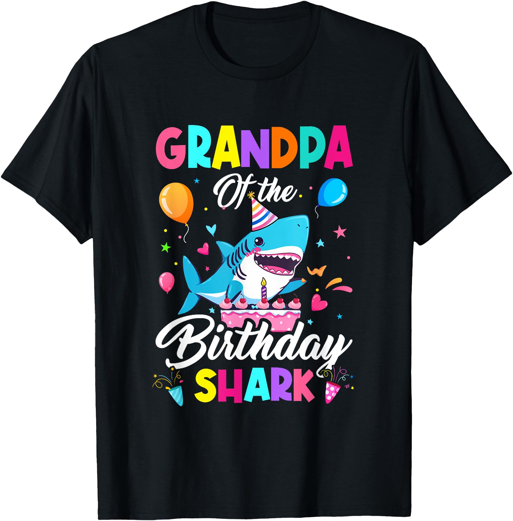 Handcrafted Grandpa Shark Party Family T-Shirt - Unique Graphic for Adults - T-Shirt, Sweatshirt, Hoodie