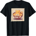Ramen Cat Kawaii Anime Japanese Kawaii Hoodie - Minimalist Print Men Women - T-Shirt, Sweatshirt, Hoodie