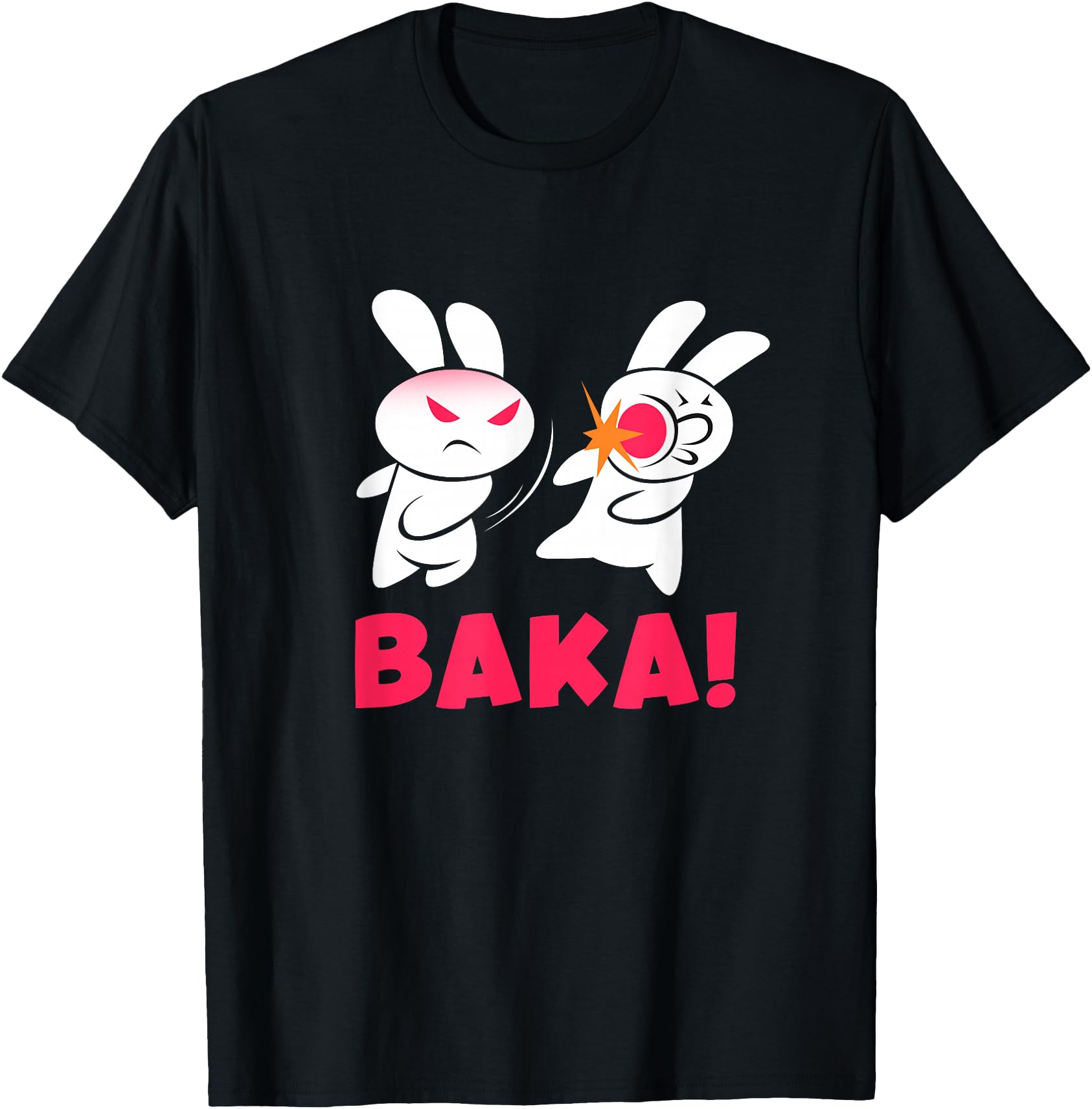 Handcrafted Baka Bunny Rabbit Slap T-Shirt - Fun Novelty Design Men Women - T-Shirt, Sweatshirt, Hoodie