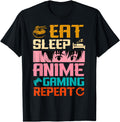 Authentic Eat Sleep Anime Gaming Hoodie - Aesthetic Graphic for Adults - T-Shirt, Sweatshirt, Hoodie