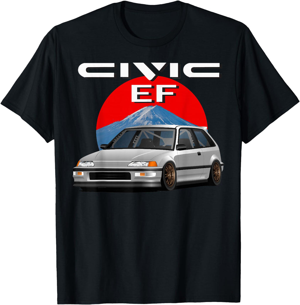 Ef Civic Japanese Car T Small T-Shirt - Fun Novelty Design for Adults - T-Shirt, Sweatshirt, Hoodie