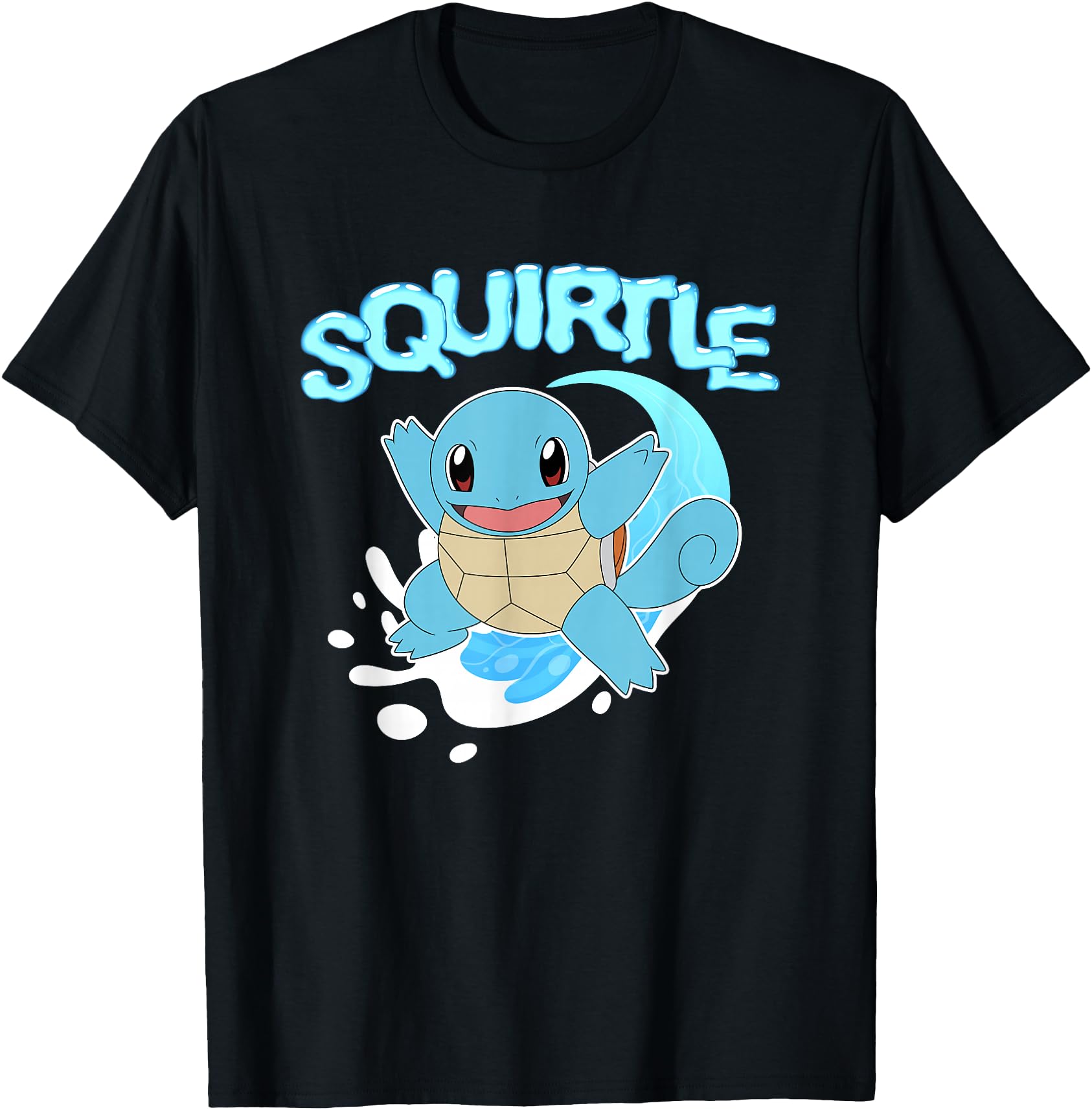 Handcrafted Pok Mon Squirtle Riding Wave T-Shirt - Novelty Apparel Unisex - T-Shirt, Sweatshirt, Hoodie