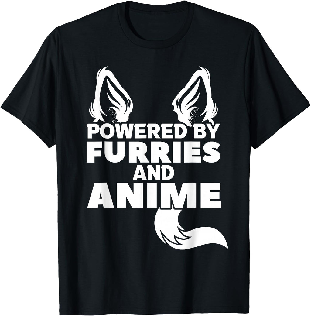 Authentic Powered Furries And Anime Sweatshirt - Trendy Graphic for Adults - T-Shirt, Sweatshirt, Hoodie