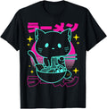 Authentic Anime Ramen Cat Japanese T-Shirt - Aesthetic Graphic for Adults - T-Shirt, Sweatshirt, Hoodie